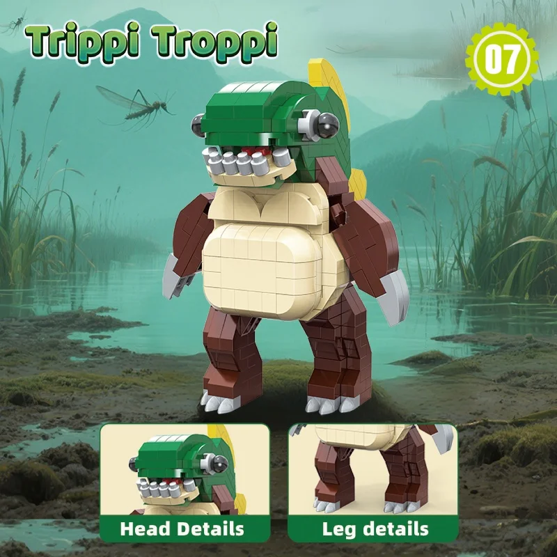 القرد الأسطوري الموز الحيوان AI شان هاي جينغ مايكرو البسيطة بناء لعبة المكعبات-لعبة هدية مثالية للطفل ، مجموعة التجميع التعليمية