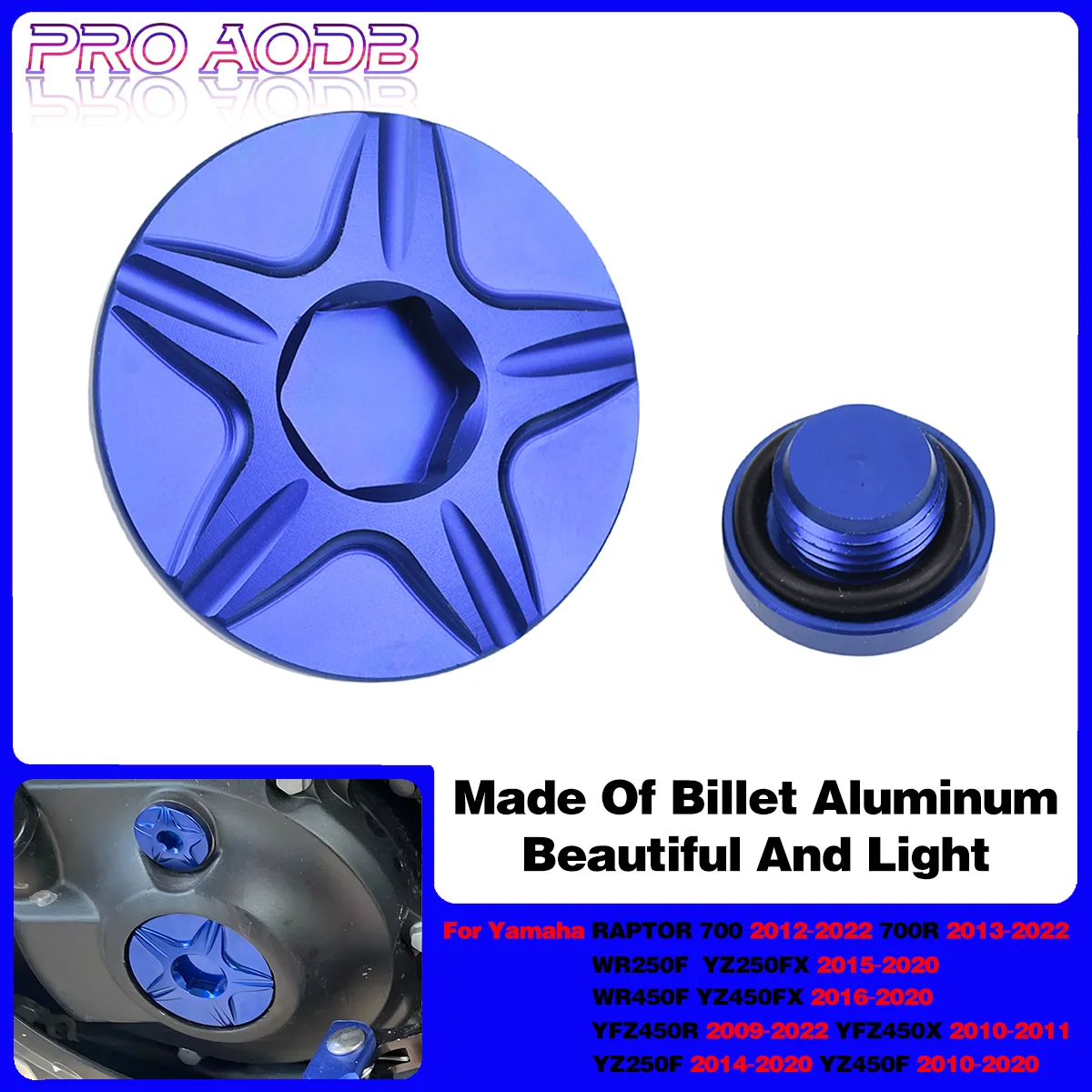 

CNC Aluminum Engine Cover Cap Plug Kit For Yamaha RAPTOR 700 700R WR250F WR450F YFZ450R YFZ450X YZ250F YZ250FX YZ450F YZ450FX YZ