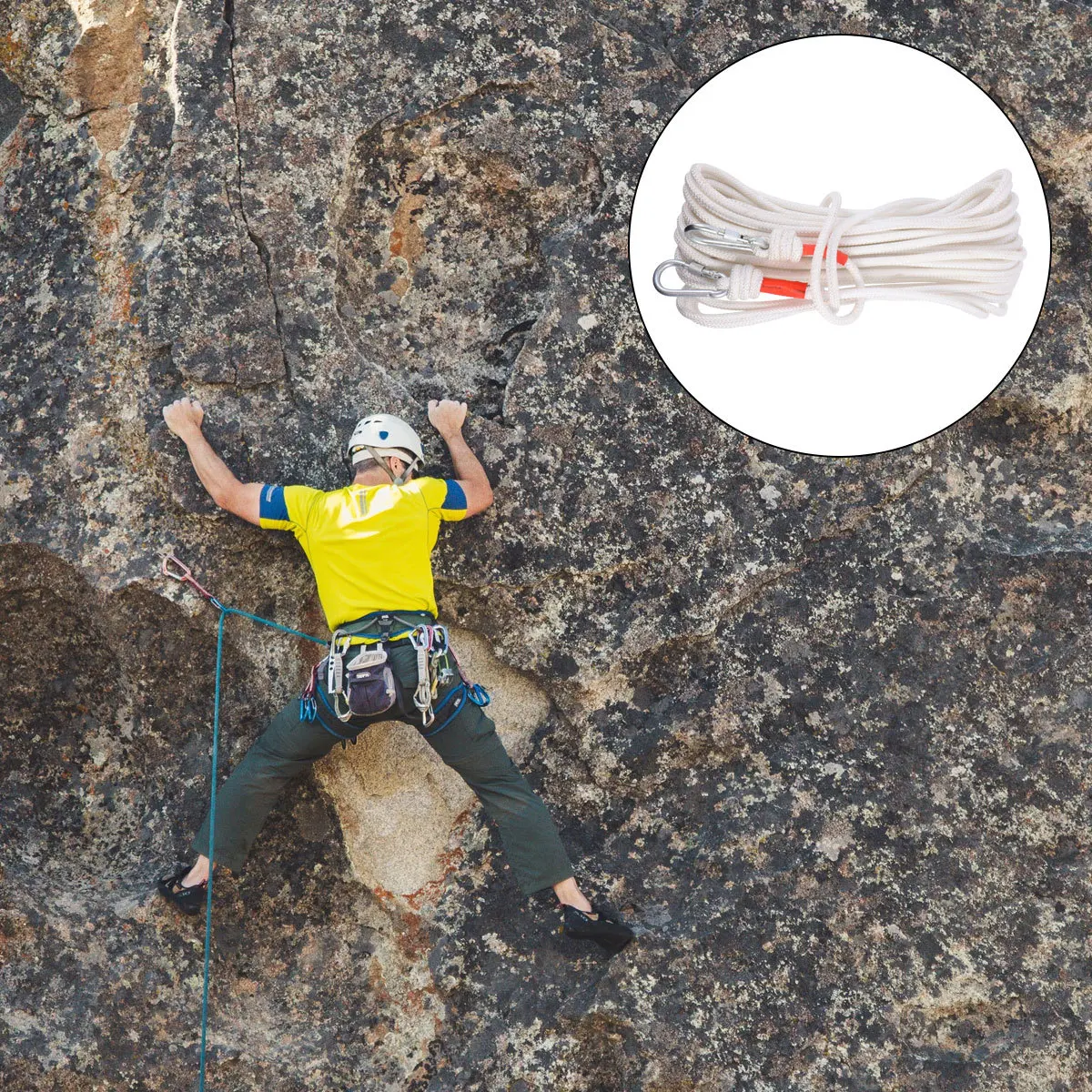 حبل أمان للتسلق في الهواء الطلق، حبل مظلة ثابت، معدات إنقاذ عالية القوة، سلك إنقاذ في حالات الطوارئ #6