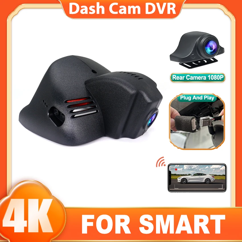 

Car Video Recorder Night Vision UHD 4K 2160P DVR Dash Cam for Mercedes Benz Smart 453 for Smart fortwo forfour 453 2015~2020