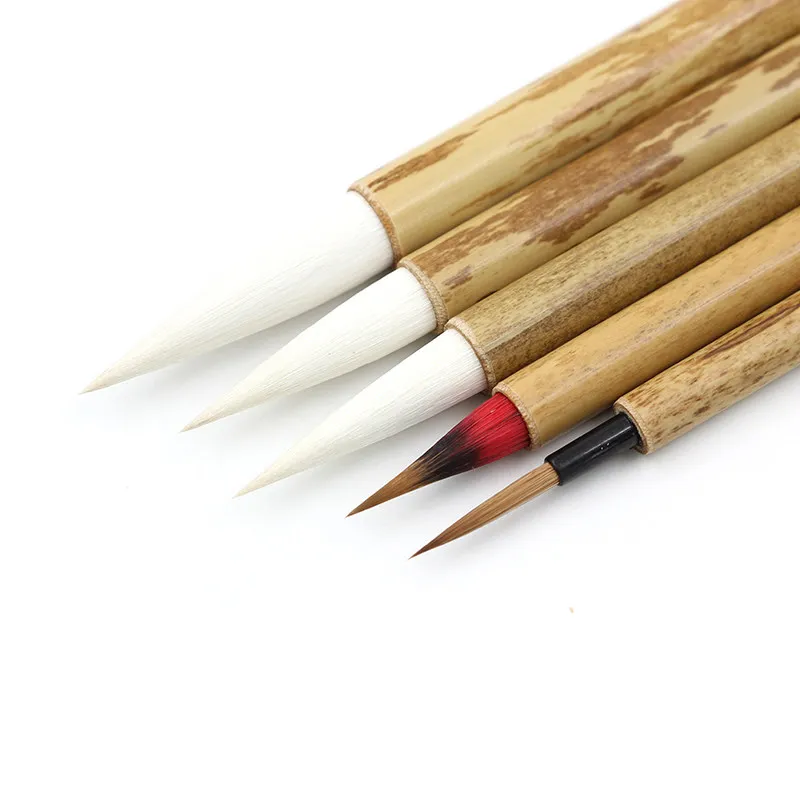 Handmade Floral Painting Brush Set for Chinese Fine Brushwork Freehand Art Supply Fine Durable Lightweight Precision Tip