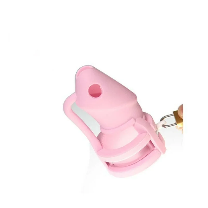 Male Silicone Chastity Cock Cage Penis Belt Lockable Device with 5 Cock Ring Penis Sleeve Lock Bondage Sex Toys for Men