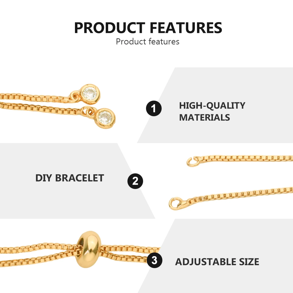 

5 Pcs Bracelet Bracelets for DIY Chain Making Suite Copper Kit Charm Jewelry Man Women Supplies