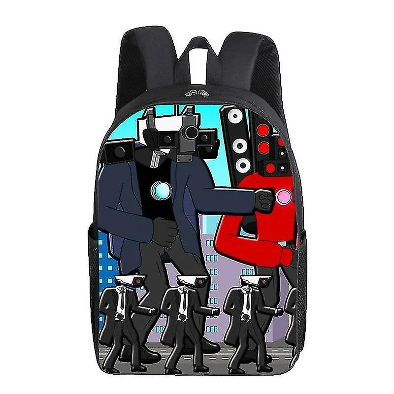 Skibidi mochila de viaje para niños, bolsa de lápices de dibujos animados para adolescentes, duradera y suave, regalo para niños