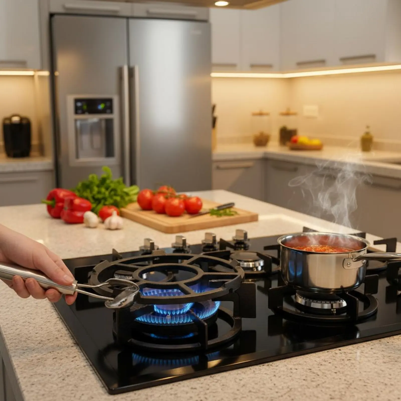 

Gas Cooktop Collar Sturdy Gas Cooktop Wok Holder Pot Stand Long-Lasting Cookware Accessory Heat-Resistant
