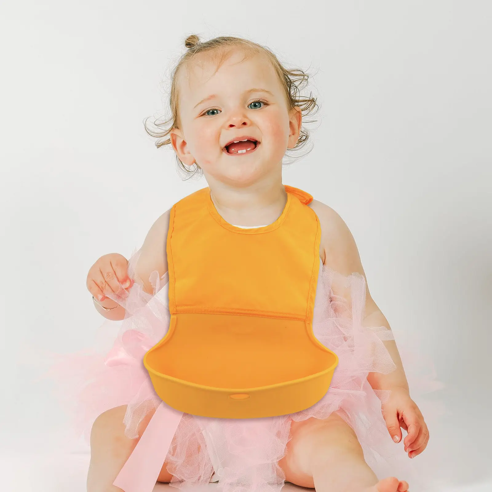 

Premium Cotton Blend Waterproof Baby Bibs Adjustable Wide Shoulder Feeding Bib for Infants Toddlers Easy Clean Food Eating Apron