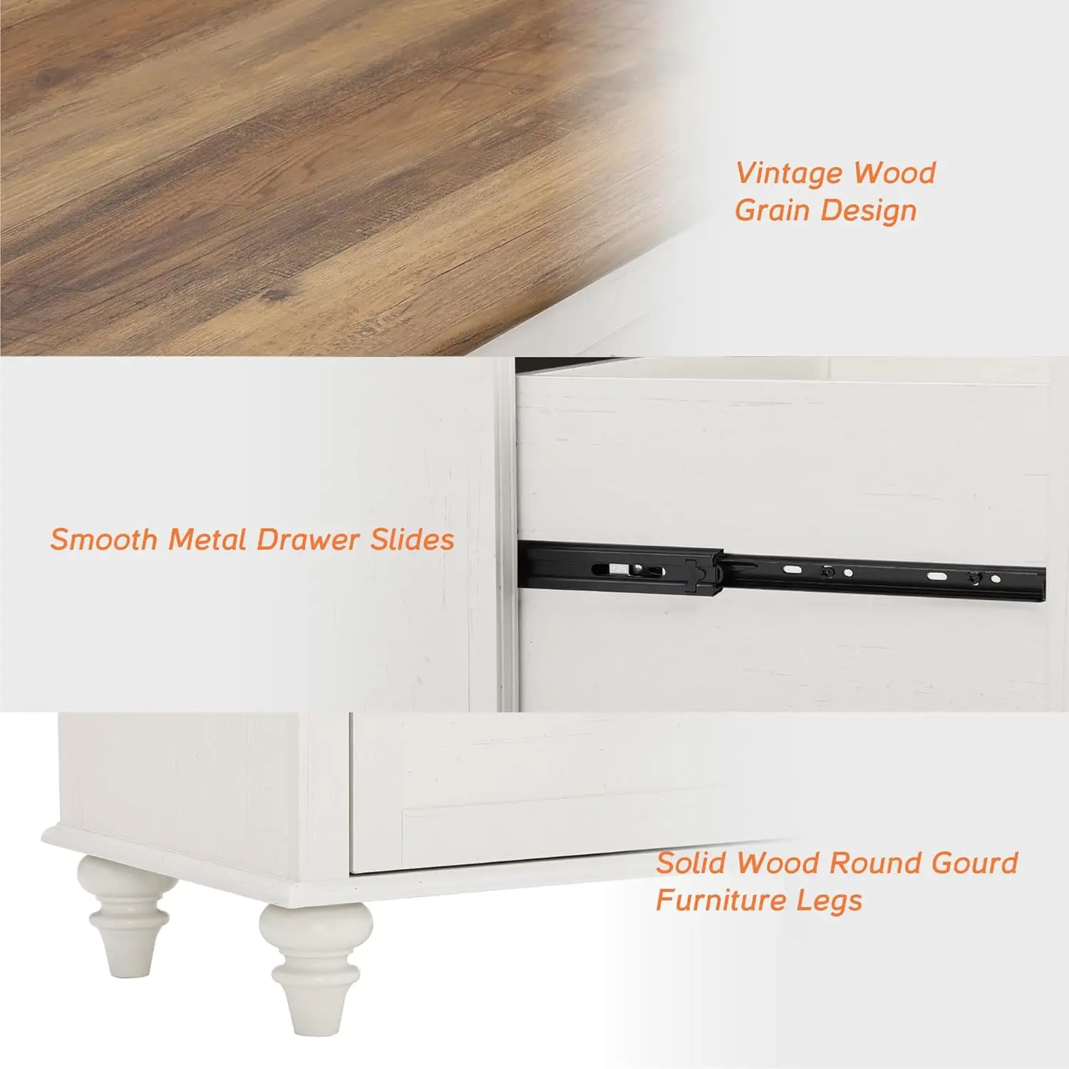 Farmhouse Coffee Table With Storage, Set Of 2 Square Coffee Table With Lift Top & Drawers For Living Room, Wooden, Customized