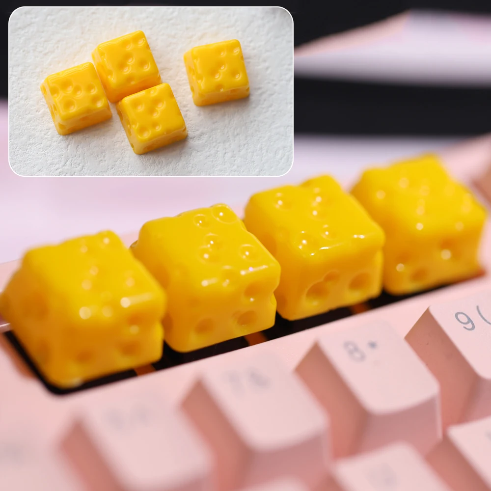 Limited Special Price，ESC Keycaps Cheese Cake Resin Game Computer Mechanical Keyboard Keycap Personality for Key Cap Accessories