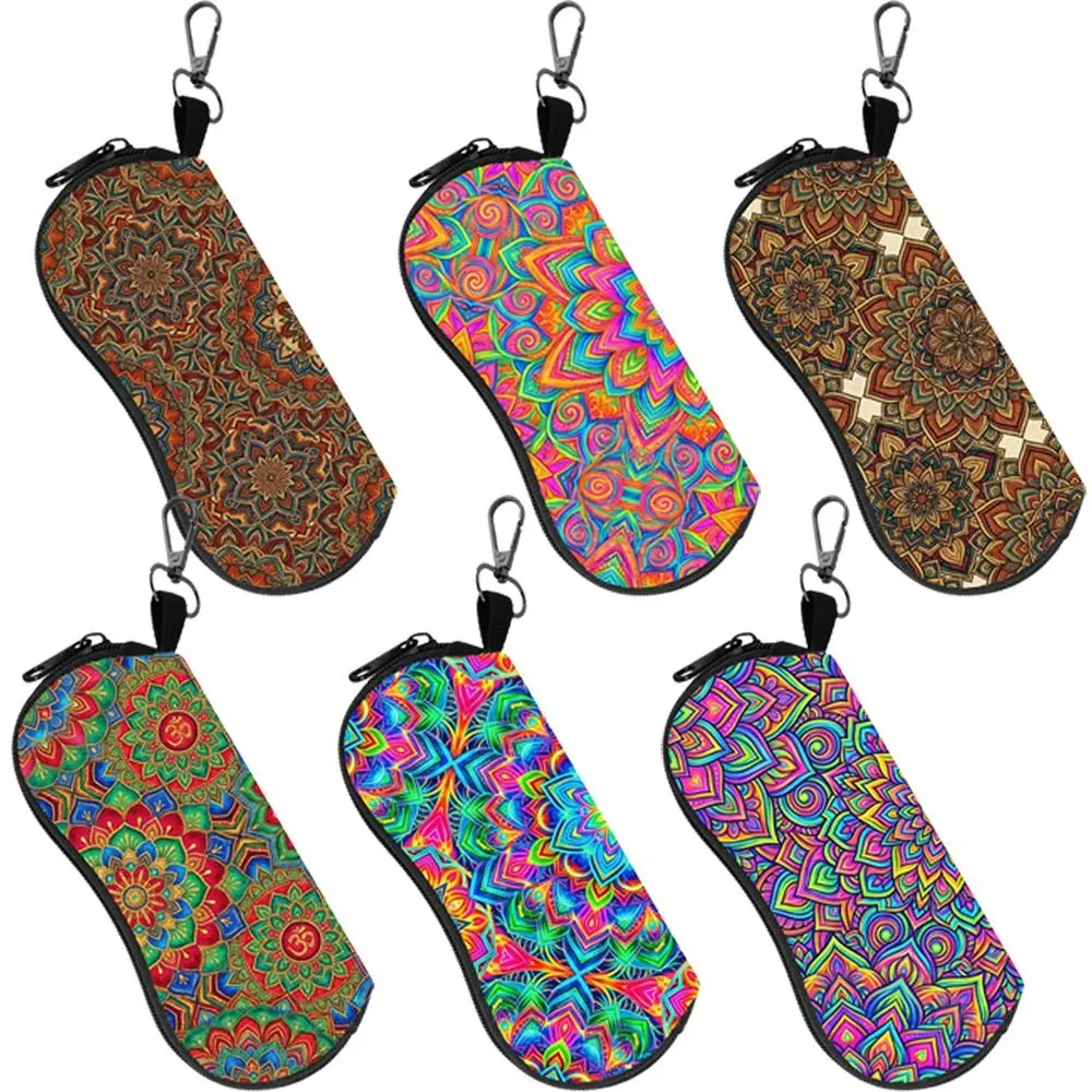 

Portable Soft Neoprene Sunglasses Case Zipper with Belt Clip Eyewear Cases Smooth Ultra Light Eyeglass Pouch for Men Women