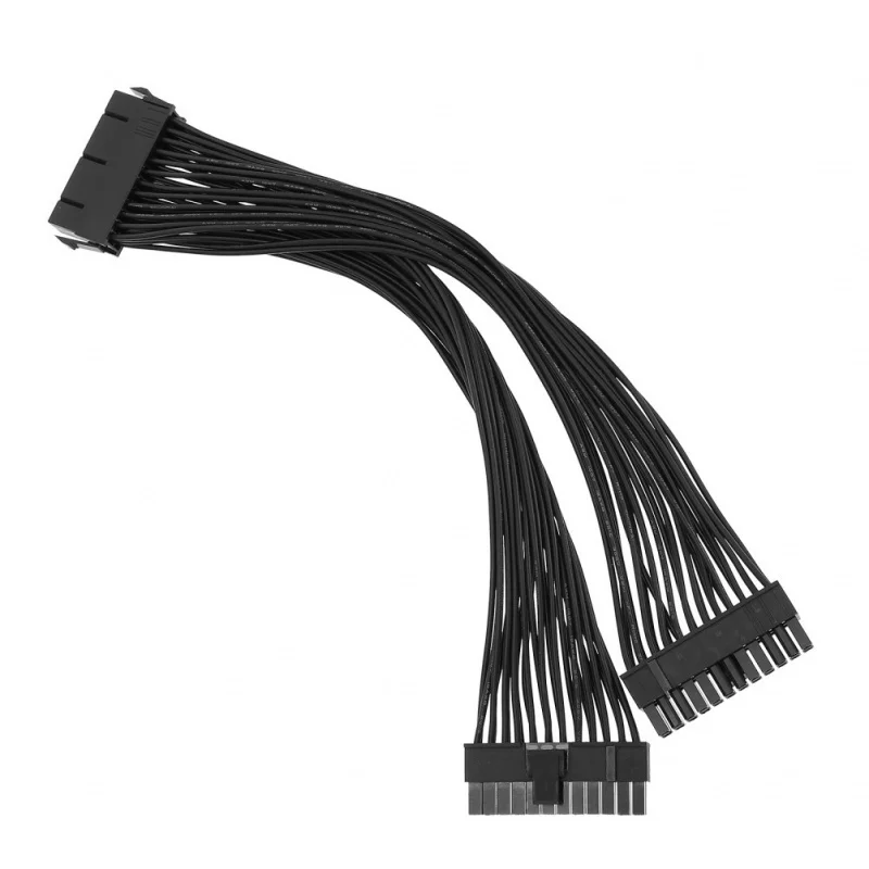Z ATX Power Supply Extension Power Cable 1 to 2 24pin Power Extension Wire