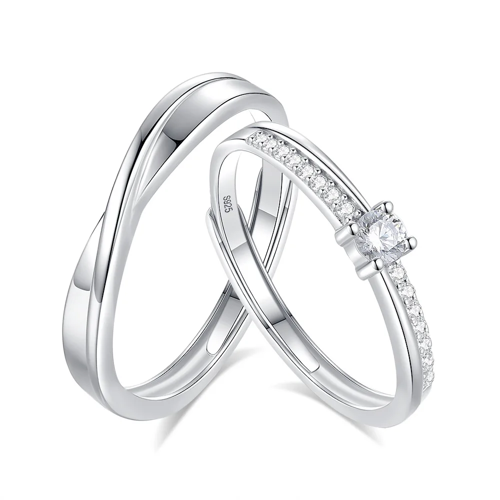 New S925 Silver Mobius Couple Ring Men's and Women's Niche Light Luxury Premium Valentine's Day Ring Gift Ring