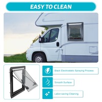 450*500mm RV Caravan Camper Van Motorhome Top Hinged Window External Push Out Window Vent Hatch for RV Window Replacement