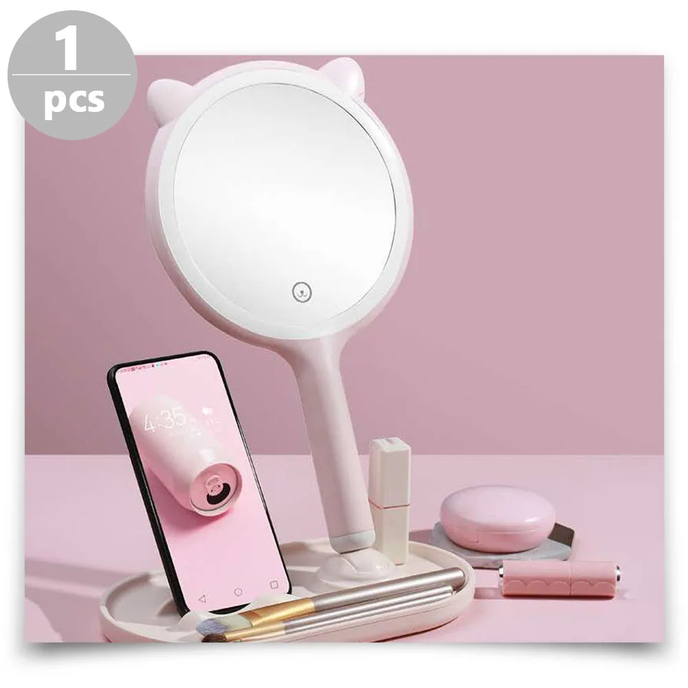 

LED Vanity Foldable LED Lighting Mirror for Girl Table Desktop Use Long Lasting Durable Material Bedroom Study Home Use