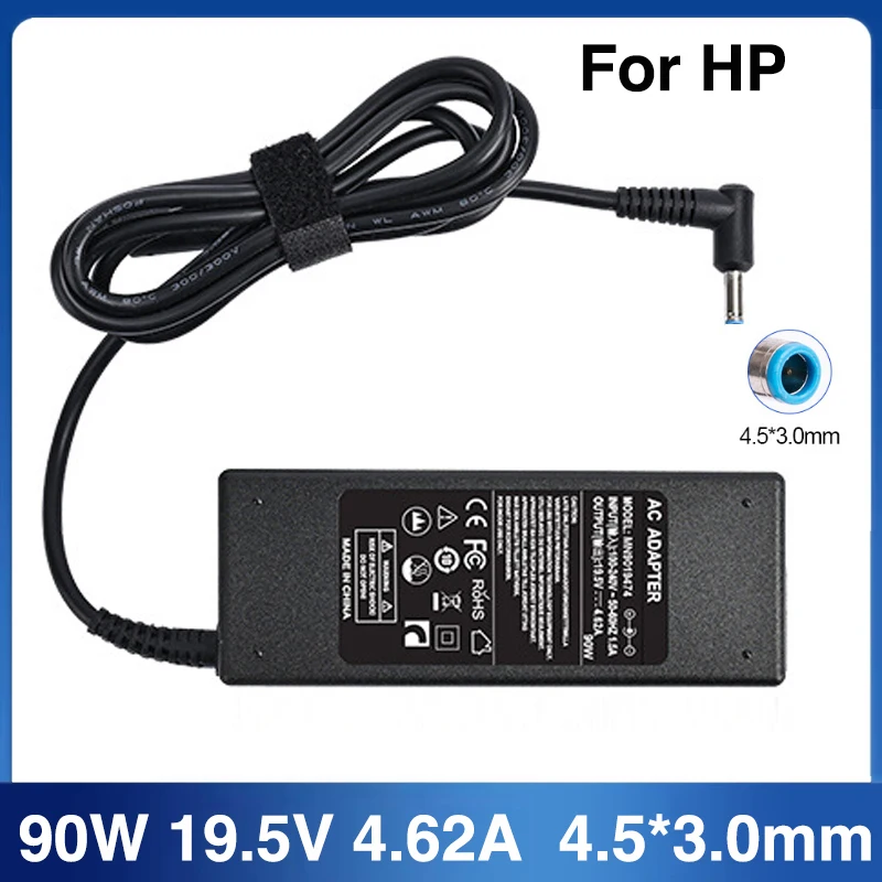 19.5V 4.62A 90W 4.5*3.0MM AC Laptop Charger Power Adapter For HP Pavilion 14 15 PPP012C-S 710413-001 Envy 17-j000 Folio Stream13