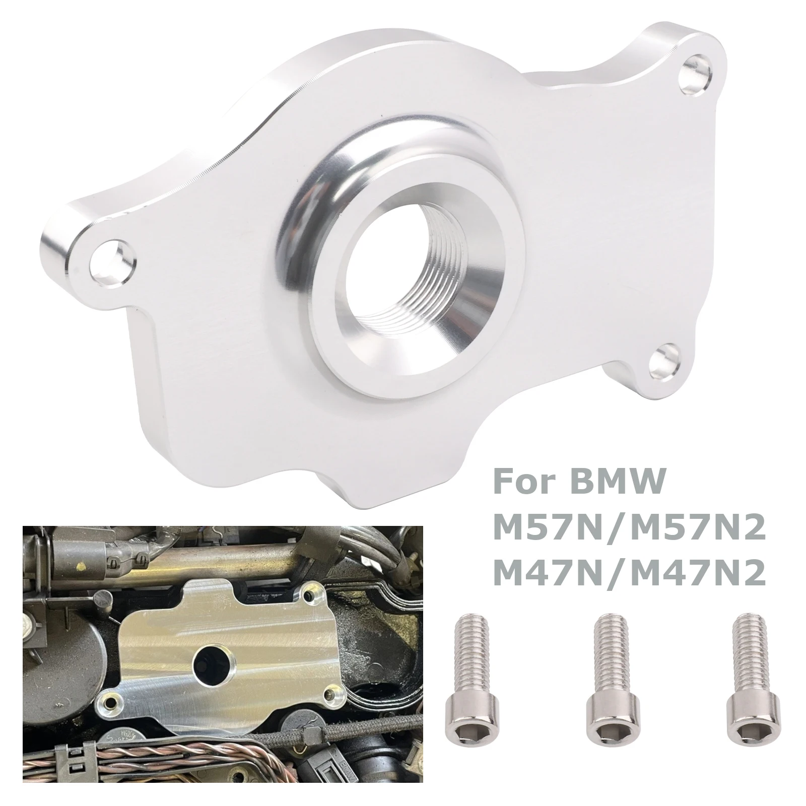 

Замените заводскую пластиковую сапунную пластину, обновленную заготовку из алюминия для дизельного двигателя BMW M57 M47