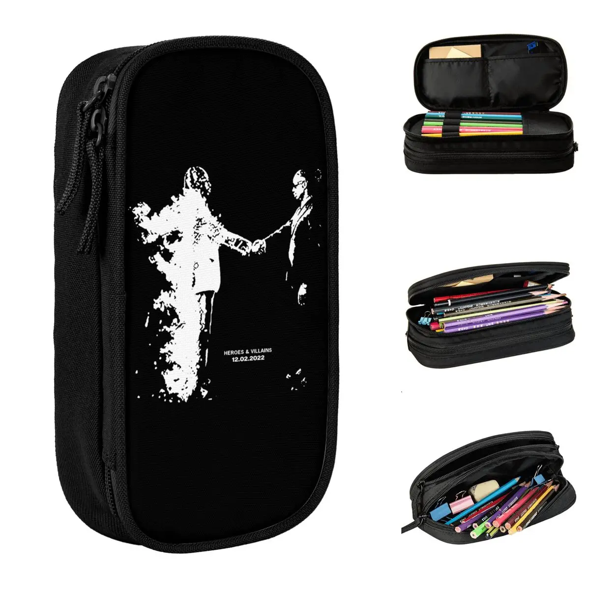 Metro Boomin Merch Heroes And Villains Rapper Merch Pencil Case Large Capacity Kids School Supplies Pencil Box Birthday Gift