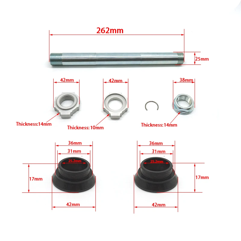 Motorcycle Front And Rear Wheel Axle Retainer Rod Screw Cushion Set For SXF EXC HJ250H KEWS 250 300