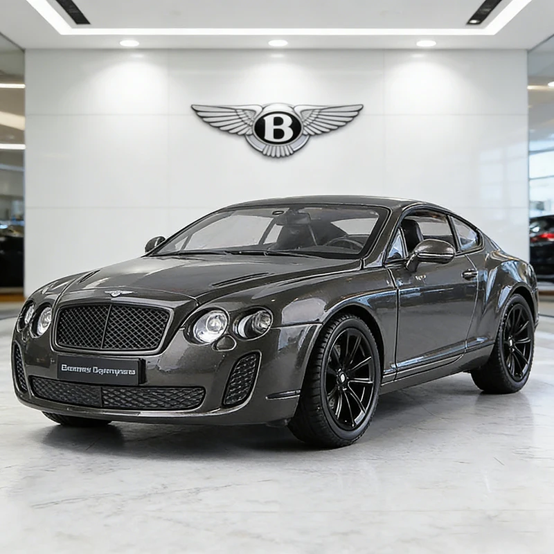 

Масштабная модель автомобиля Bentley Continental Supersports 1:24, литая под давлением, игрушечная машинка для детей