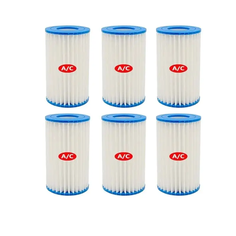 10.4X20.3cm Type III-A/C Filter Cartridge for Outdoor Swimming Pool Filter Pump Replacement 530 to 1500 Gallons Filter Pump