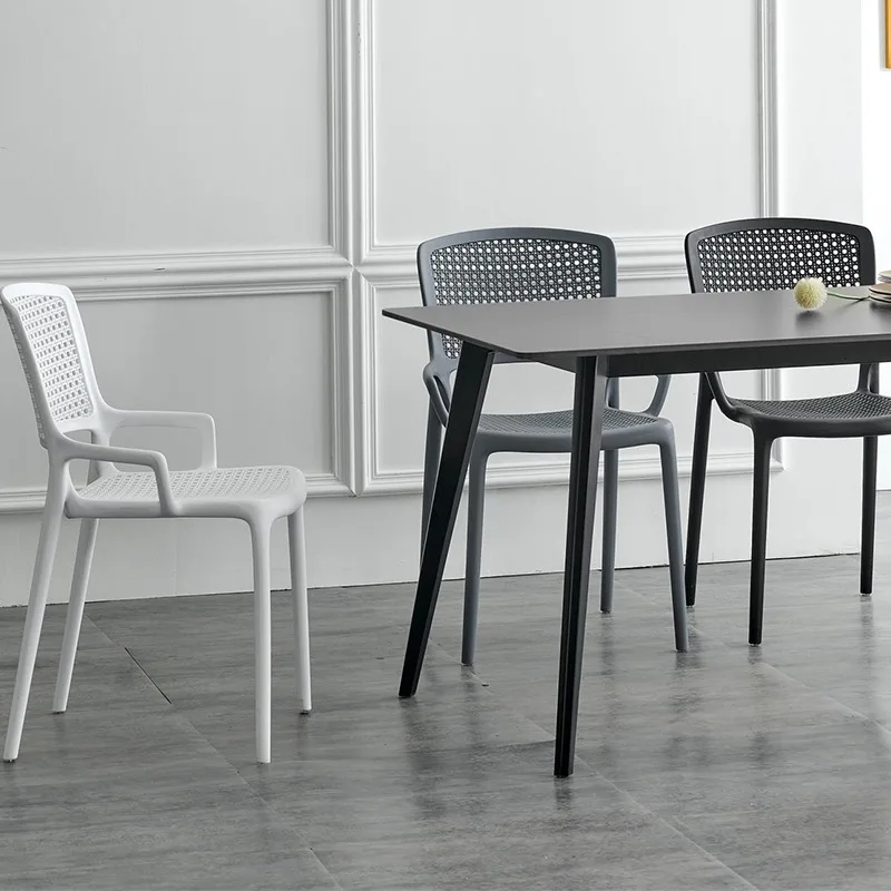 

Plastic Chair - Modern and Simple Armchair for Home Use Suitable for Outdoor Leisure, Thickened for Adults, Dining Chair
