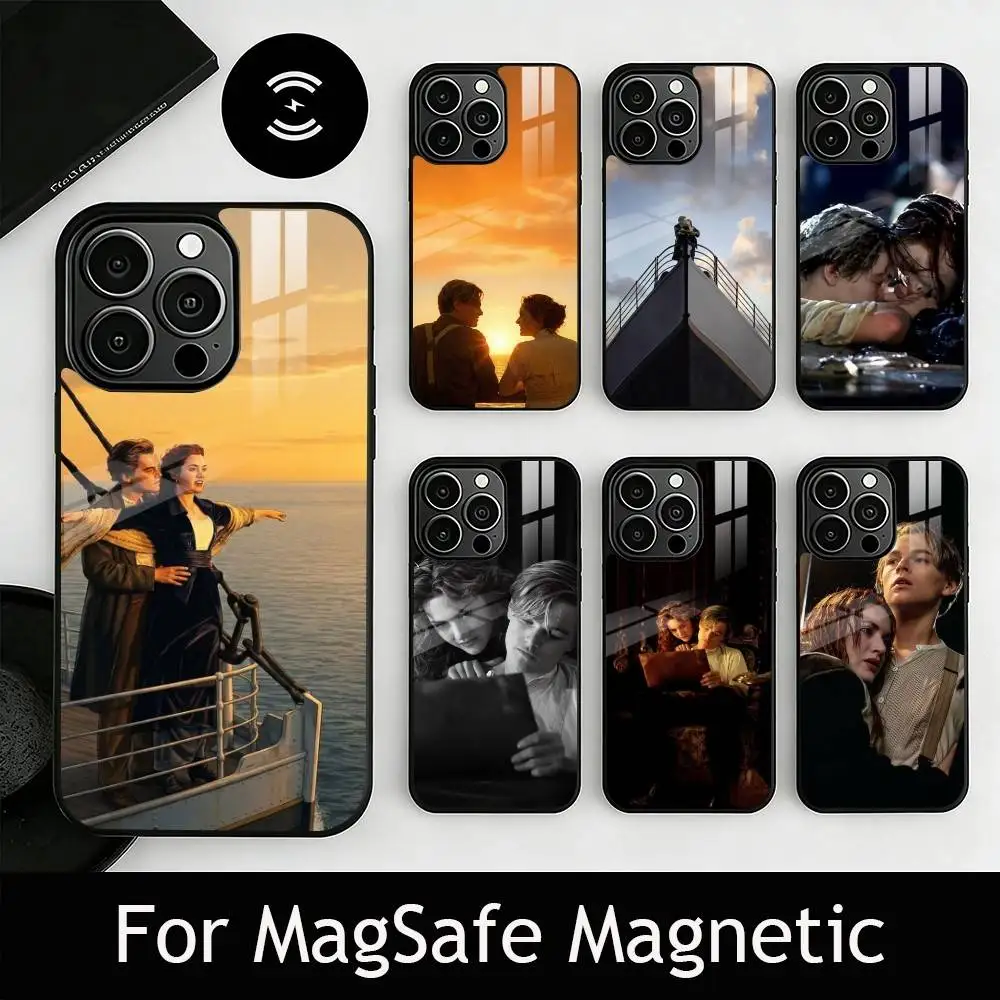 

T-Titanic Phone Case For iPhone17,16,15,14,13,12,11 Plus,Pro Magnetic For Magsafe Wireless Charging