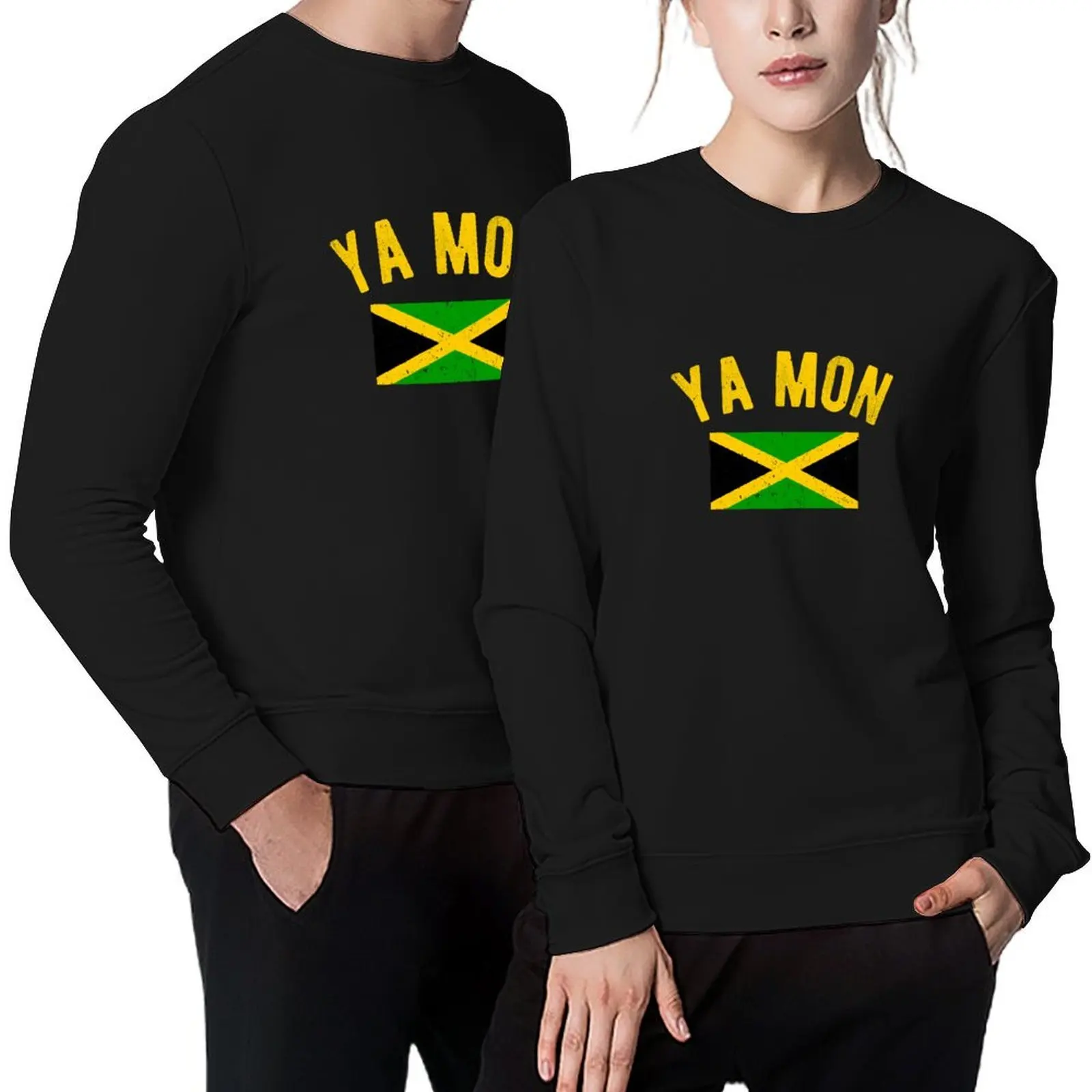 

Ya Mon Jamaica Slang Funny Jamaican Phrase Pullover autumn new products clothes for men men's winter sweater new sweatshirts