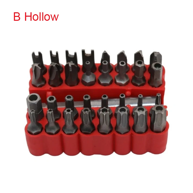 33pcs Security Proof bit with magnetic extension bit holder anti-dismantling star screwdriver bit set quick release bit holder