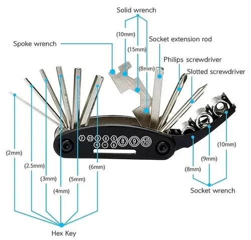 Imagen 2 del producto Juego de destornilladores de reparación multiherramienta para motocicleta Kawasaki Z900 Z650 Z500 Z750 Z800 Z400 ninja 650 400 500 300 zx6r zx10r zx4r