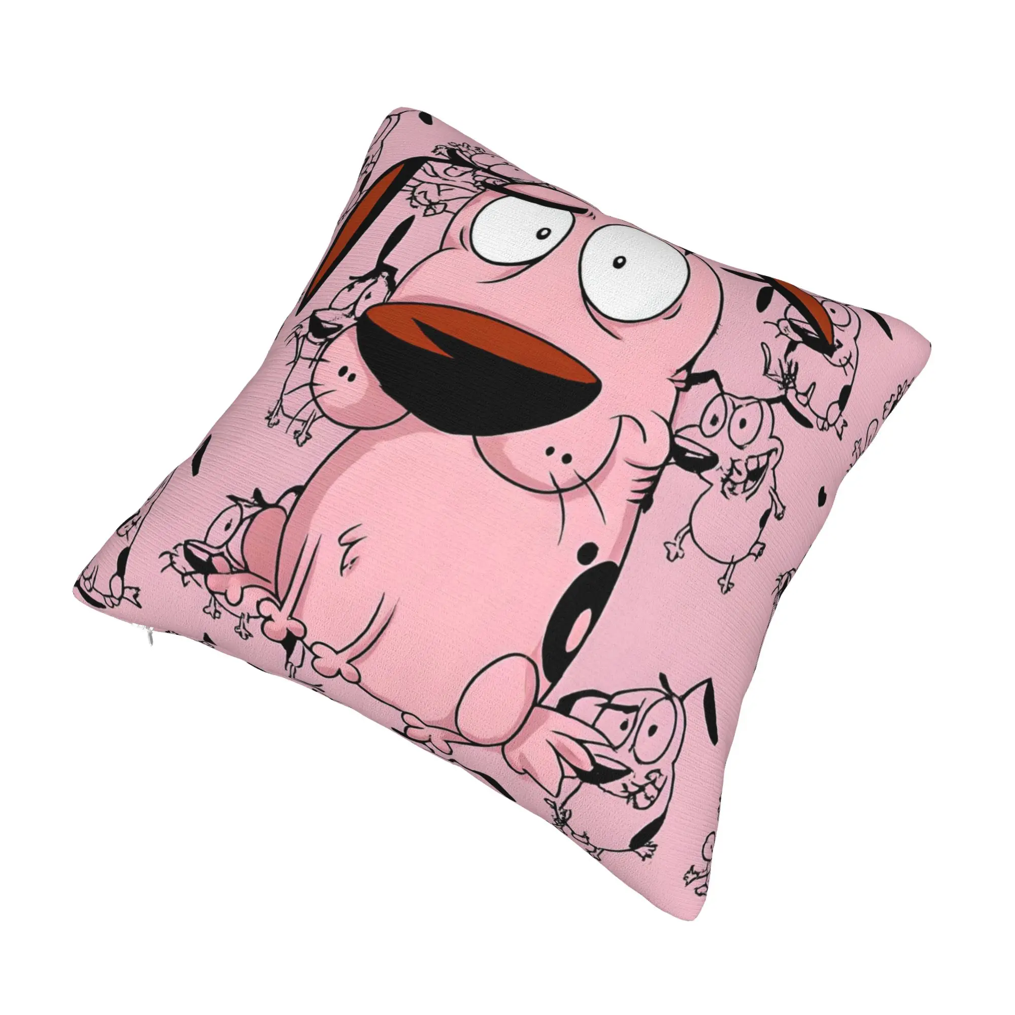 Fashion Cute Cartoon Courage  Cushion Covers 40x40cm Velvet Dog Throw Pillow for Sofa Car Square Pillowcase Decoration