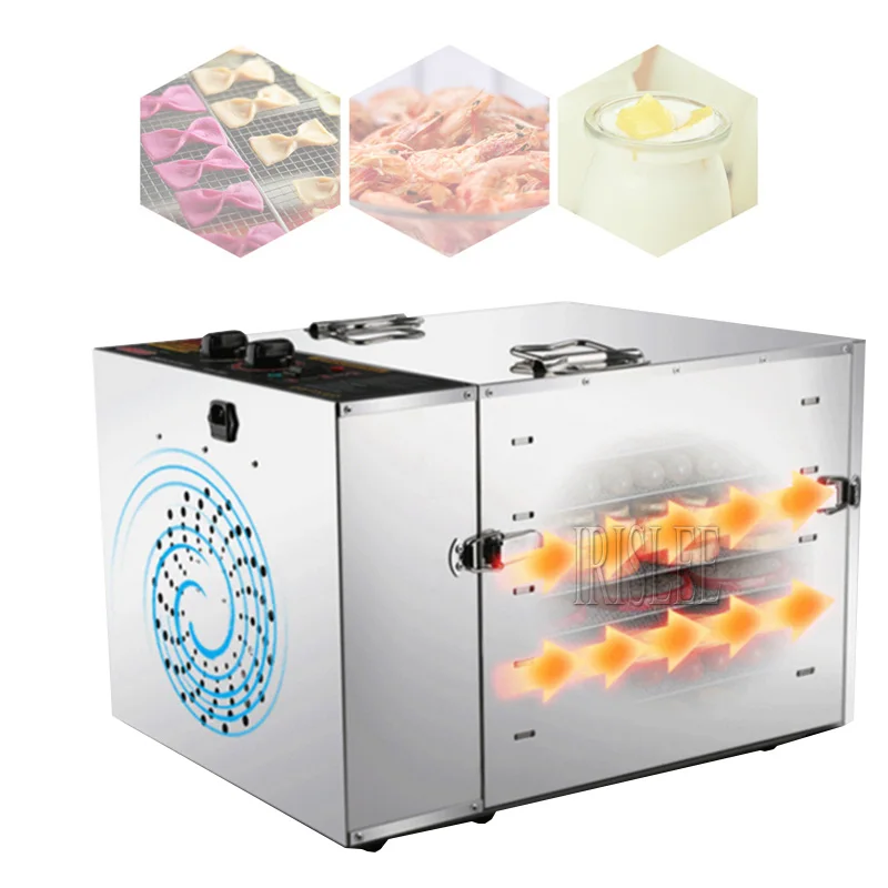 

10 Trays Food Dehydrator Pet Snacks Dehydration Dryer Fruit Vegetable Herb Meat Drying Machine Stainless Steel 220v