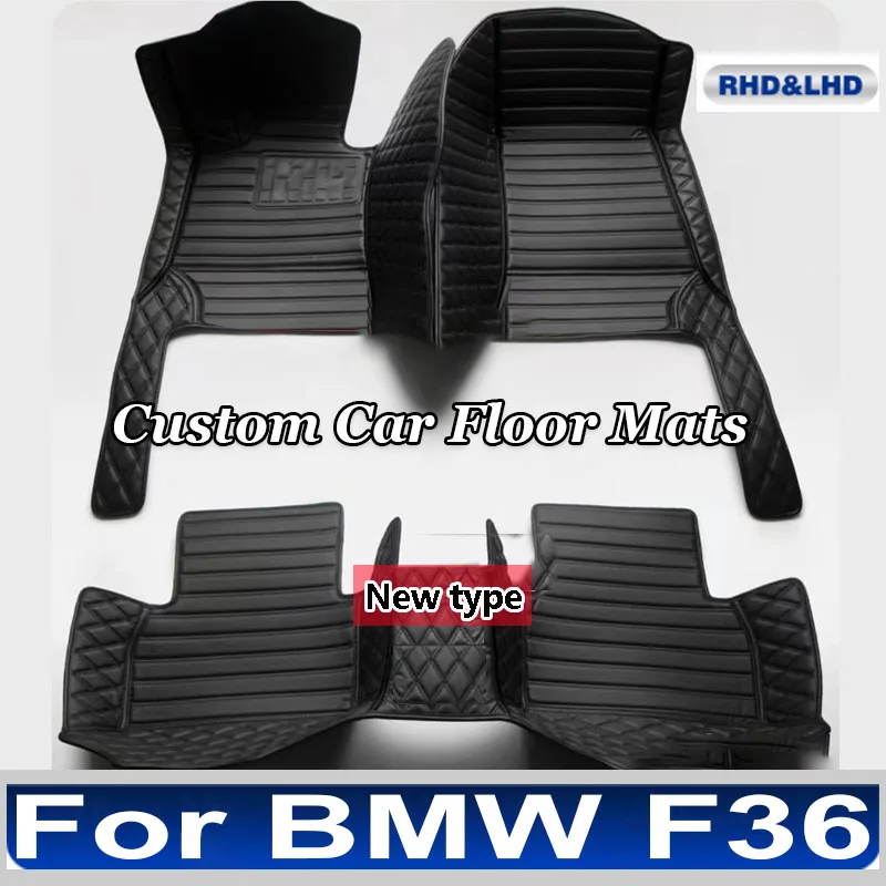 Custom Car Floor Mat for BMW F36 Gran Coupe 4 Series 2014 2015 2016 2017 - 2019 Interior Details Car Accessories Carpet