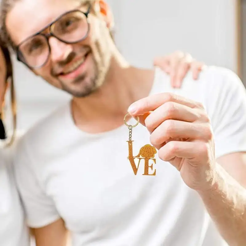 A52E Liebe Schlüsselanhänger Gussform Valentinstag Anhänger Epoxidharz Anhänger Schmuck – Detail 8