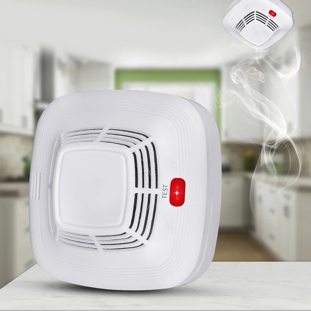 Fire Alarm Smoke White Independent Sensor Stable Sensitive Loud 80db Loud Alarm for Home Factory School