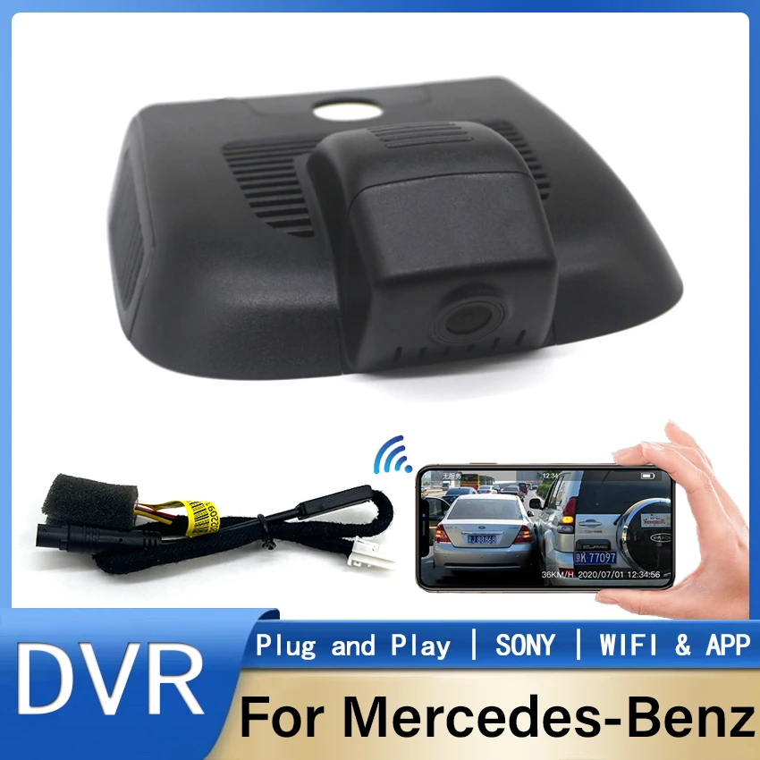 Per Mercedes-Benz classe A w177 A35 A200 classe B w247 w118 CLA35 AMG Plug and play Hidden Dash Cam Wifi Car DVR registratore di guida