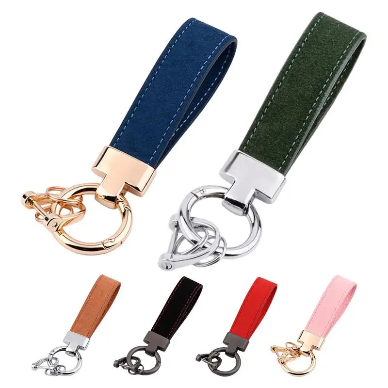 

PU Leather Keychain Car Anti lost Leather Keychain Supplies Auto PU Leather Pendant Keychain Ornaments for Car Keys, Home Keys