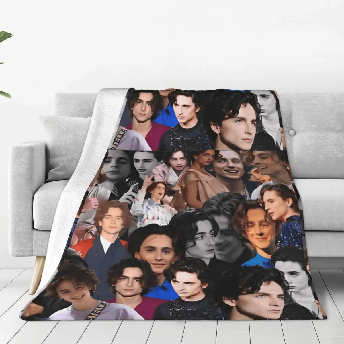 Timothee Chalamet As Jesus Flannel Blankets Warm Soft Throw Blanket for Bedroom Travel Comfortable Bedspread Sofa Bed Cover