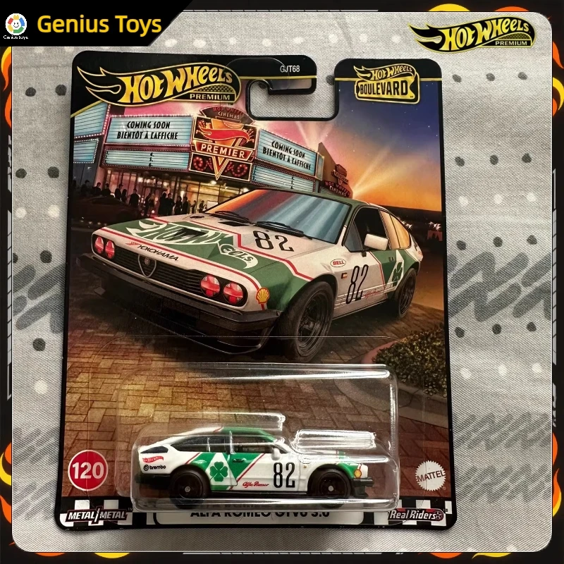 

Литой коллекционный автомобиль Hot Wheels Premium Boulevard ALFA ROMEO GTV6 3.0, масштаб 1:64, модель автомобиля из сплава, игрушка для взрослых, фанатов