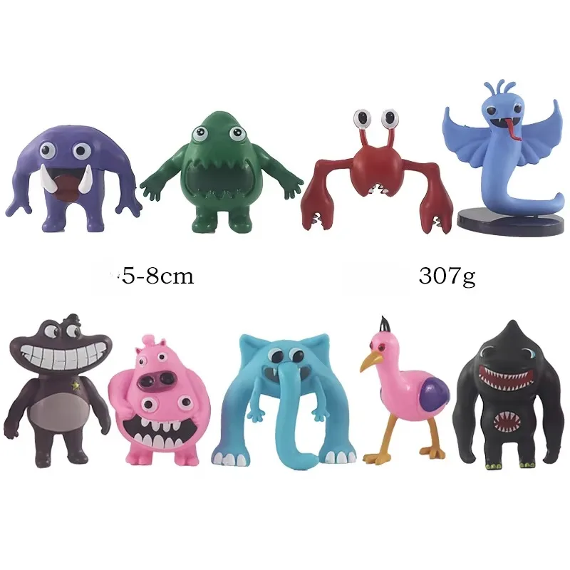 8/9/16Pcs Set Garten of Banban Action Figure Toys Game Figure Doll Kawaii Blue Monster Figurine Animal for Children's Gifts