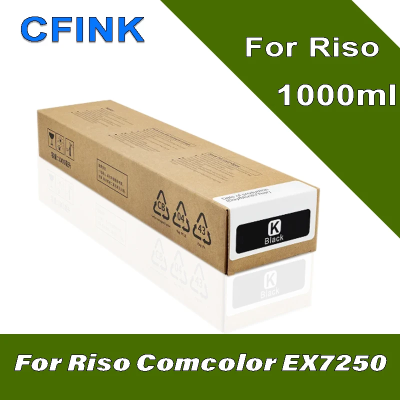 

CFINK 1000 мл пигмент Riso для Comcolor EX9050, совместимый картридж с чернилами для принтеров Riso Comcolor EX7050 EX9050 с пигментными чернилами