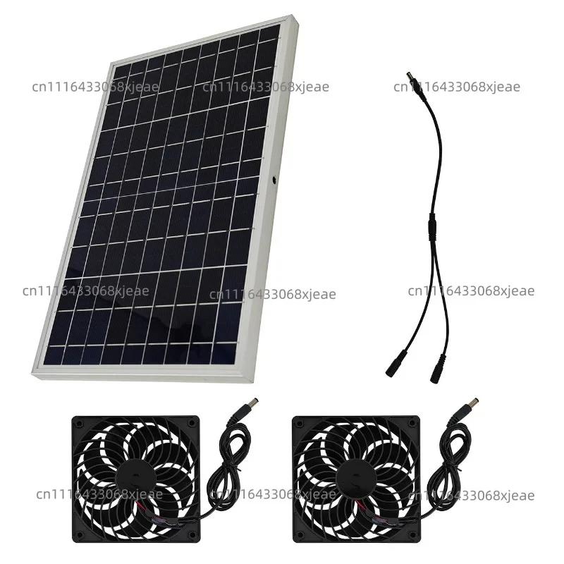 Energy Saving 10W Solar Fan For Pet Kennel Cooling - Auto Exhaust Ventilation Cat/Dog House & Poultry Shed