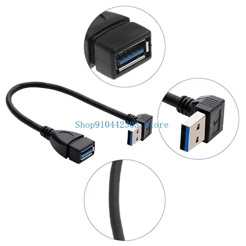 652F New 90 Angled Down/Up Usb 2.0 Extension Cable Male To Female Data Charging Hard Drive U Disk Usb Data Cord Connection