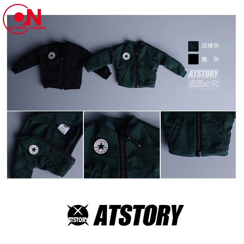 ATStory 1/12 échelle mâle pilote veste à glissière manteau vêtements modèle Fit 6 ''Romankey Notaman NW VToys soldat figurine corps poupée
