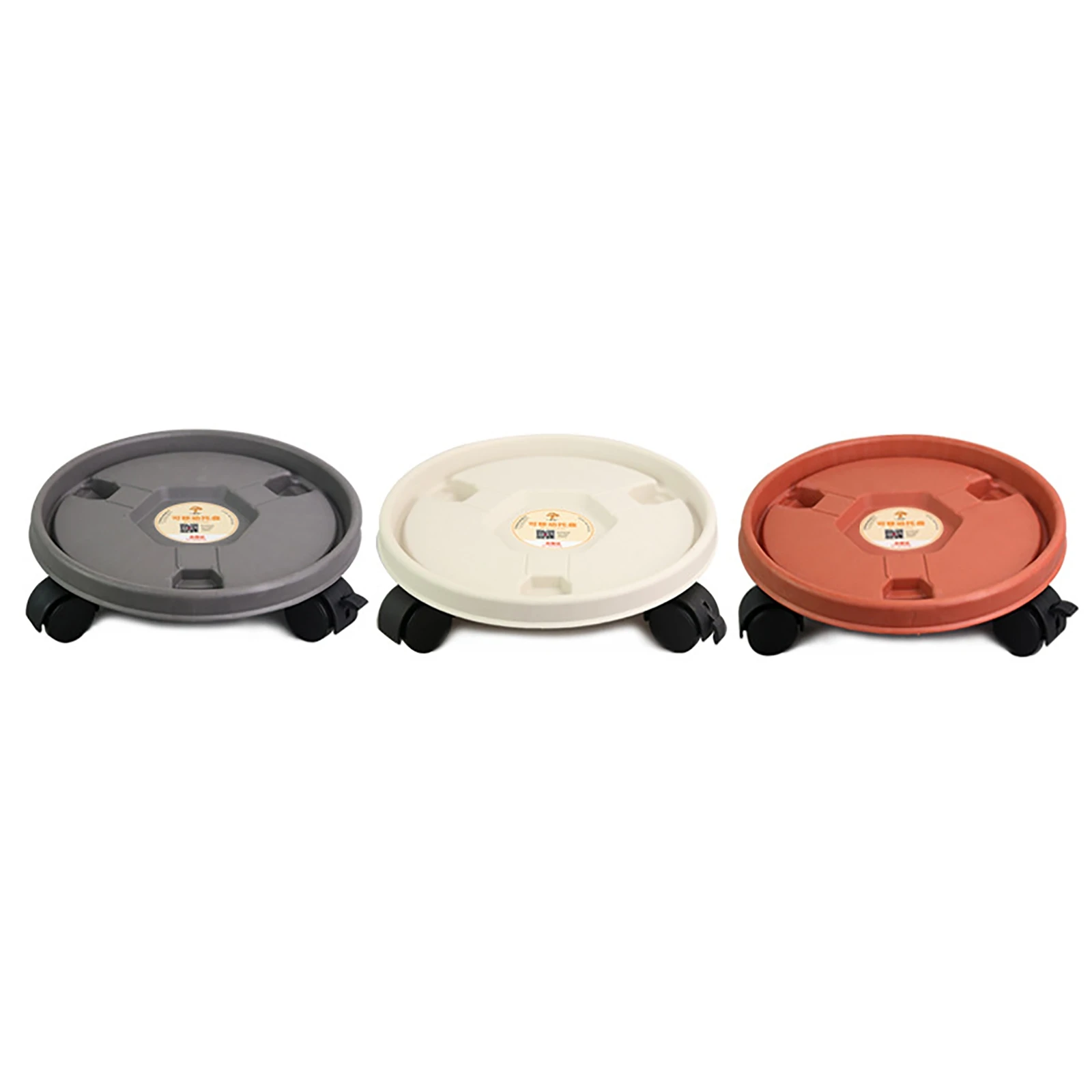 Thickened Moving Tray with Roller Round Chassis Pot Water Movable Pot Holder Universal Wheel Brick Red 400
