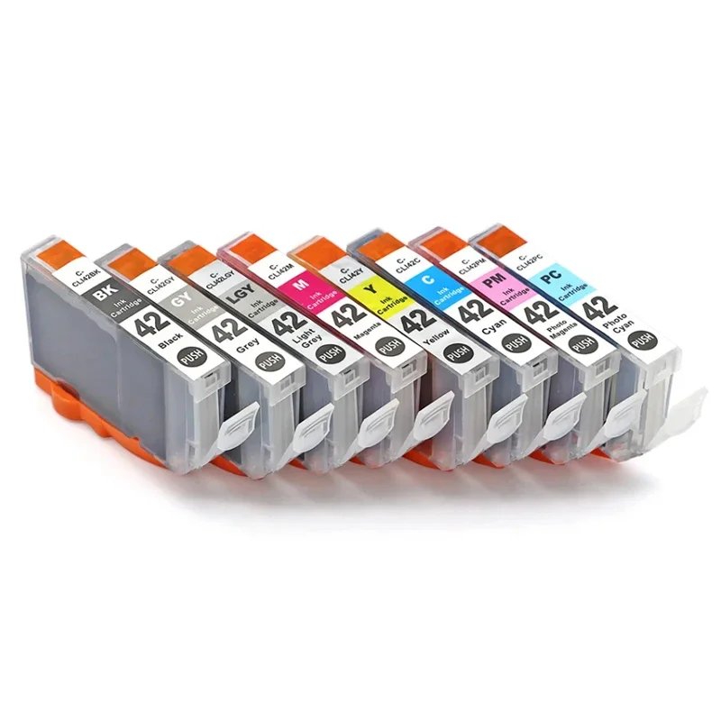 1~5set CLI-42 Ink Cartridge Compatible For Canon PIXMA Pro-100 Pro-100S Printer Pro100 ink Cartridge cli42 BK C Y GY LGY M ink