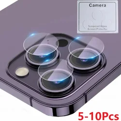 5-10Pcs iPhone 15 14 13 12 11 Pro Max Camera Lens Screen Protector For iPhone 14 Plus XR XS X HD Soft Protective Film