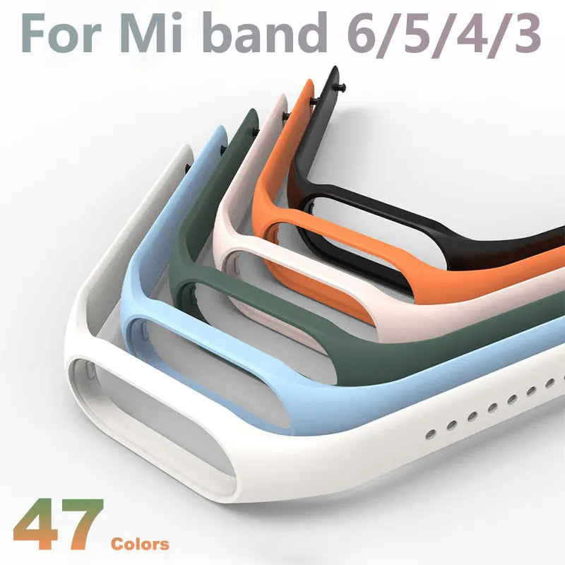 Cinturino di ricambio per Xiaomi Mi Band 5/6 Smart Bracciale in morbido silicone per Mi Band 3/4 Cinturino da polso colorato e confortevole