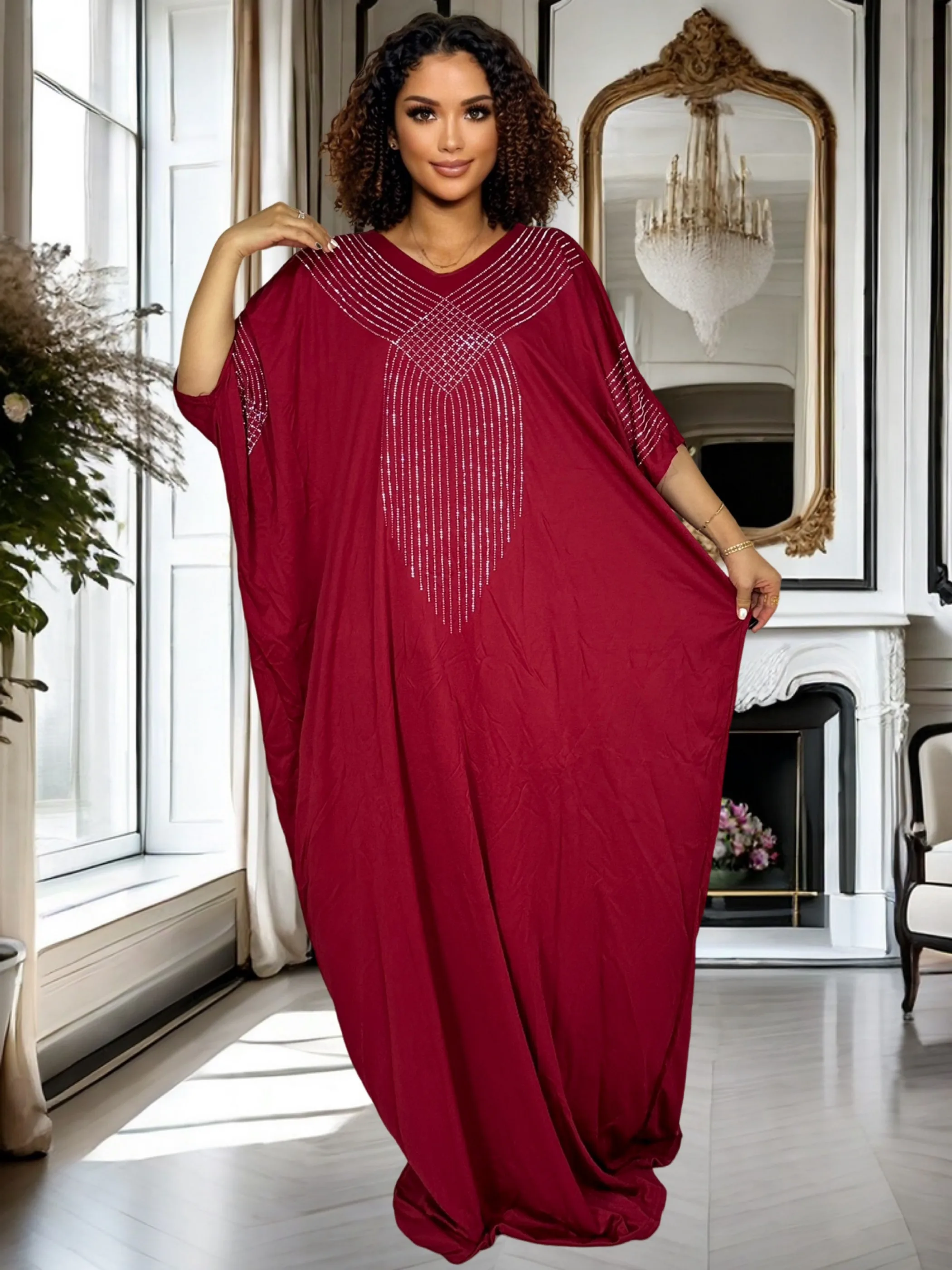 Women\'s Plus Size Traditional Middle Eastern Abaya, Polyester, Sleeveless, Floor-Length, Turkish Robe for All Seasons