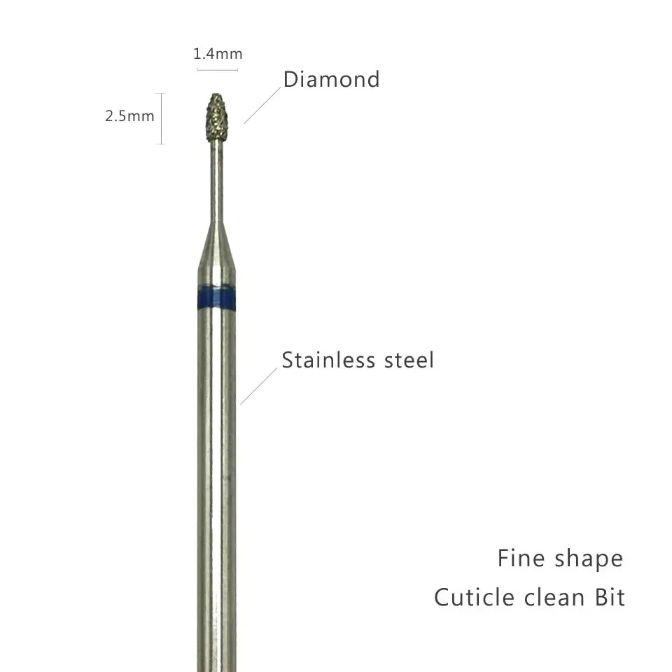 HYTOOS foret à ongles diamant russe, bavure à cuticules en baril, fournisseur d'accessoires de forets de manucure électriques, 3.7*3.7mm