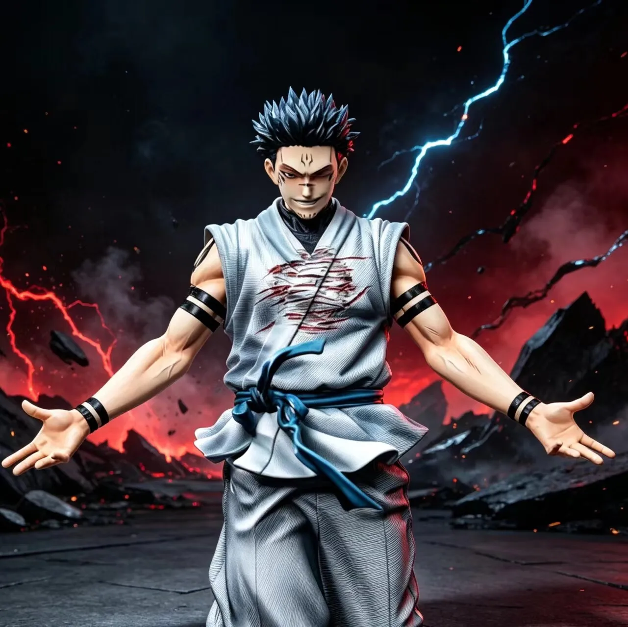30CM Anime Jujutsu Kaisen Figure Ryomen Sukuna Action Figures Pvc Statue Collection Model Desk Ornament Doll Christmas Gift