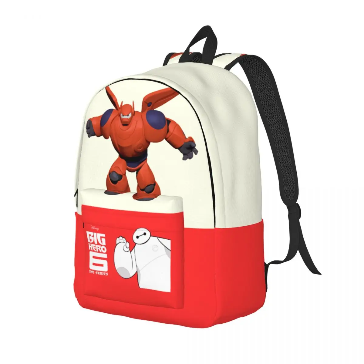 Rucksack BayMax Pose Large Capacity Disney Big Hero Students Birthday Gift Fashionable Daypack Weekend Picnic